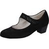 Spangenpumps WALDLÄUFER "HILARIA", Damen, Gr. 7,5 (41), schwarz, Nubukleder, unifarben, elegant, Schuhe, Abendschuh, Festtagsschuh, Bequemschuh in Schuhweite G (= weit)