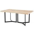Table de repas rectangulaire en bois et acier noir L180