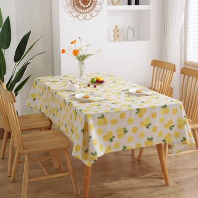 X rechteckige Tischdecke mit Zitronenmuster, Tischdecke für Küche, Esszimmer, Buffet-Dekoration Image