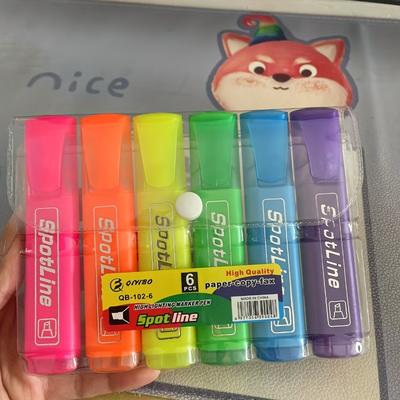 TEMU 4/6 Color Highlighter Markers - Battery Free, No Smell, Office And School Use Image