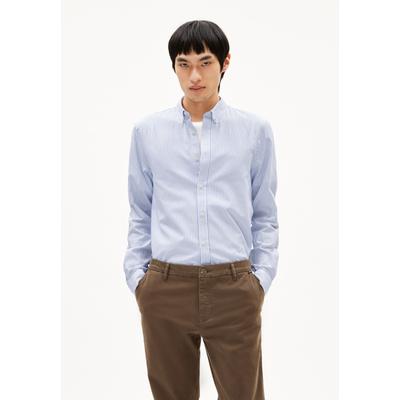 QUAASA STRIPE LONGSLEEVE SHIRT - Männer Regular Fit Hemd - mehrfarbig (Größe: S) Image