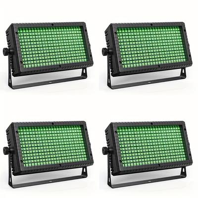 TEMU 4pack Rgb Wall Wash Light Bar 288 Led Dmx Stage Dj Disco Party Effect Club