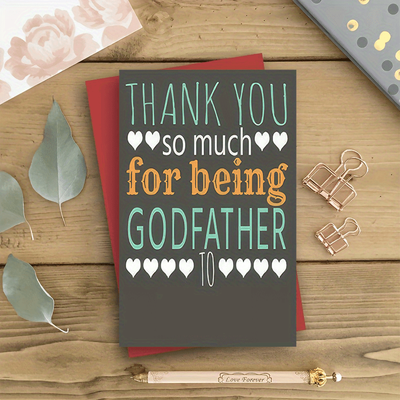 TEMU 1pc, Thank You Card, A Thank You Card With The Words' Thank For 'written On It, Suitable As A Gift Card For Image