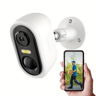 TEMU Laxihub 1/2/4pcs Battery&solar Powered Outdoor Security Wifi 3mp Camera, Night , Motion & Pir Detection, Ip65, Audio, Rechargeable 5200mah Battery, Smart Home Anti-theft System, Work With & Image