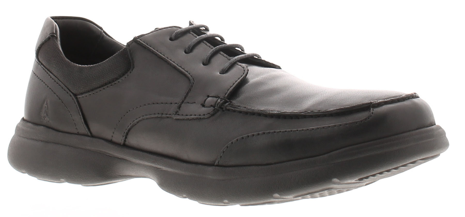 Hush Puppies Mens Teen School Shoes Hugh Leather Black - Size UK 6 | Hush Puppies Sale | Discount Designer Brands