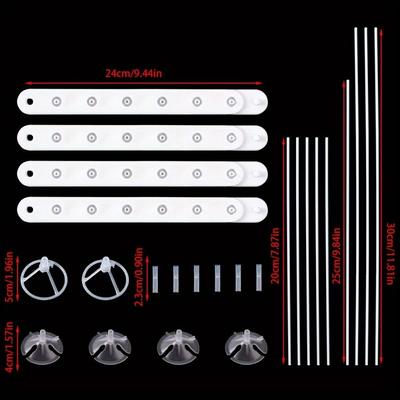 TEMU 1pc Plastic Balloon Stand Set New Gifts Balloon Stick Tubes Set Balloon Table Floating Bracket Balloon Holder Kit Wedding Birthday Party Decor Image