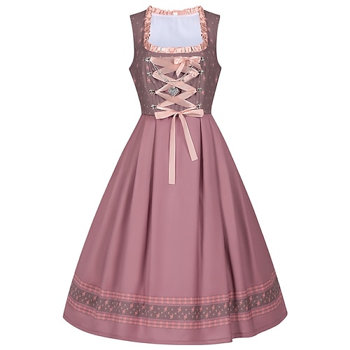 Karneval Oktoberfestbier Stickerei Kleid Dienstmädchen Bayerisch Wiesn Damen Party Bier Festival Stoff im traditionellen Stil Image