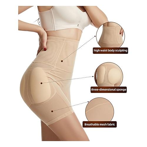 Damen Shapewear Formwäsche Kurz Hohe Taille Einfach Elastischer Bund Weich Bequem Dehnbar Yoga Hautfarbe Schwarz Sommer Frühling Schmale Passform