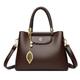 Fashionable solid color shoulder bag high-end and elegant commuter handbag21*28 * 12cm (grey)
