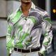 Per uomo Geometrico Marmo Arte astratta Camicia in raso Camicia elegante Manica Lunga Moda Casual Vacanza Ferie Estate Primavera Autunno Collo ripiegato Camicie con Colletto Stampa 3D Camicie con