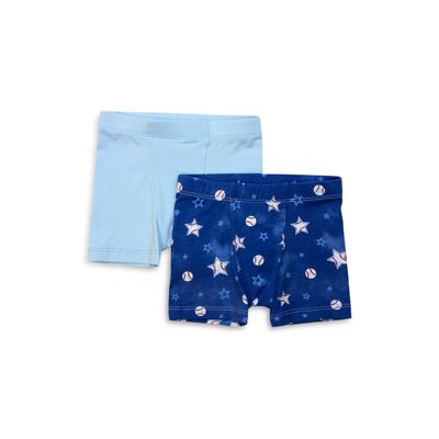 Esme Boys' Boxers, 2 Pack - Little Kid, Big Kid - Baseball Stars