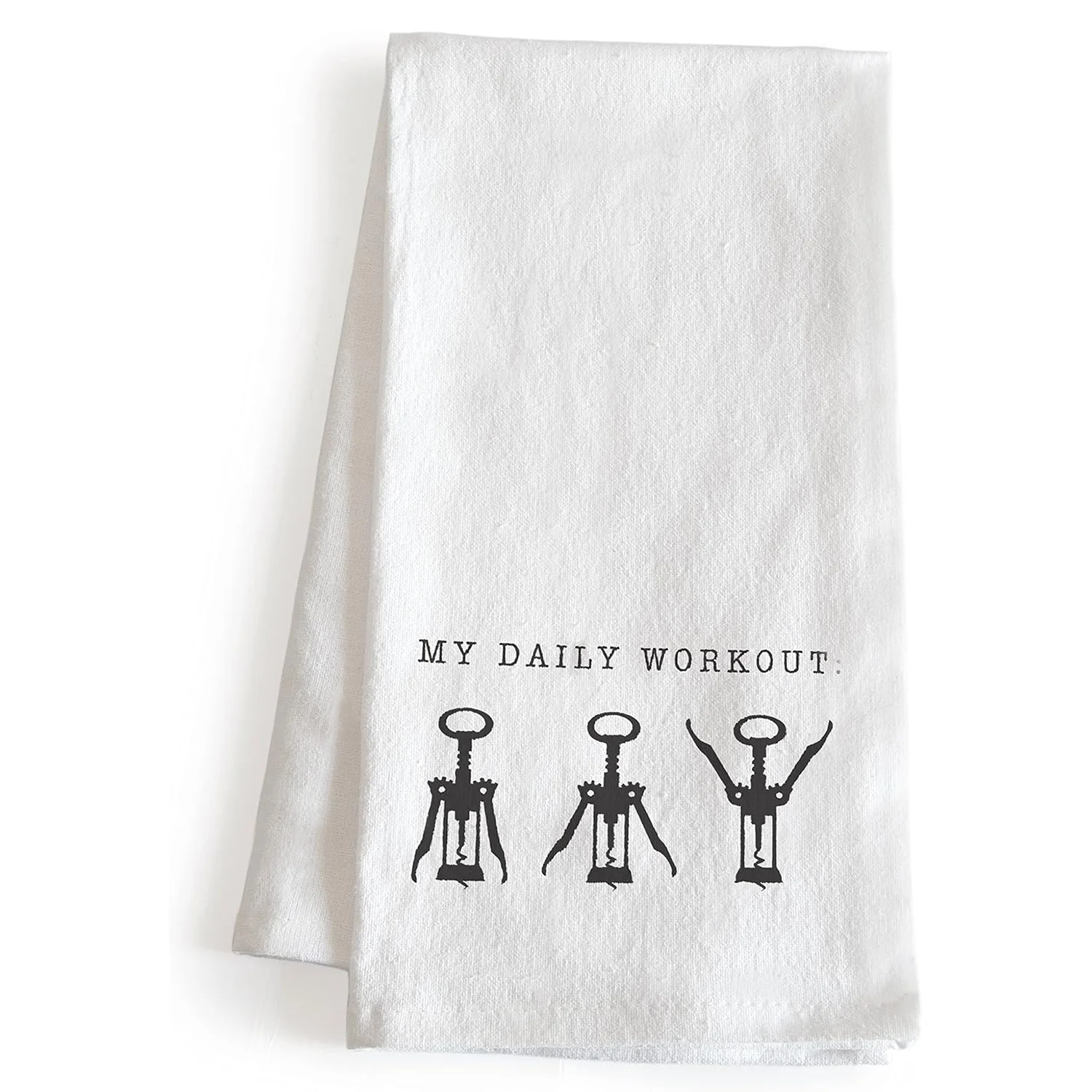 Mein tägliches Training lustiges Küchen tuch mit Sprichwort Küche lustiges Geschirr tuch Herbstsaison Dekoration Einweihung sparty Geschenk für Gastgeberin Image