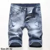 Sommer Neue männer Jeans Trend Retro Männer Denim Shorts Stretch Schlank Hip Hop Klassische Loch Kurze Stil Jeans für männer Große Größe 28-42