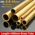OD 0.8-16mm Lunghezza 500mm Tubo in ottone cavo Diametro 0.9/1/1.2/1.5/1.6/1.8/2/2.5/3/3.5/4/5/6/7/8/9/10/12/14mm Tubo tondo senza saldatura