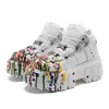 Metallnieten-Tintenstrahlstiefel mit dicker Sohle, 2025, rund, neue Punk-Rock-Sport-Freizeitschuhe,