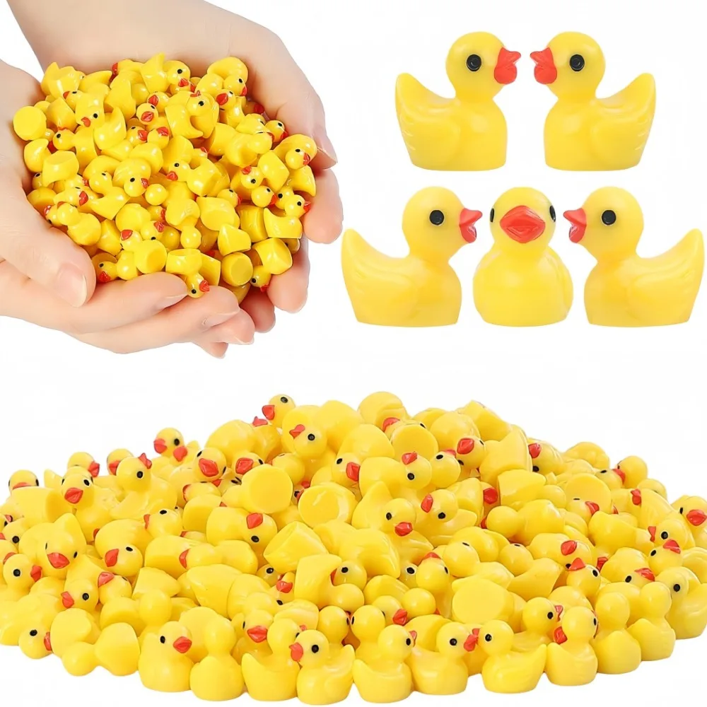 50/30/20 Stück kreative Harz gelbe Ente Mini Bulk Ornament für Auto handgefertigte Materialien Mikro Landschaft Ornament Micro Modell Requisiten Image