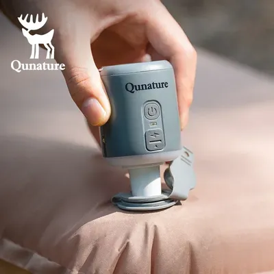 Qunature Electric Air Pump Multifunctional Inflatable Extract Gas Pump Camping Air Bed Swimming Ring Inflatable Pump lighting