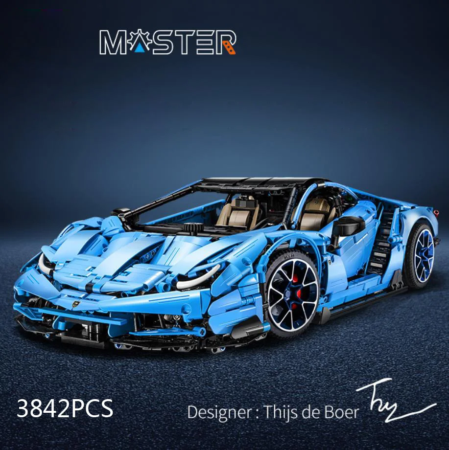 Technischer Baustein Lamborg Super Sport Car Maßstab 1:8 Modell Centenario Fahrzeug Spielzeug Dampfziegel Sammlung für Erwachsene Geschenke Image