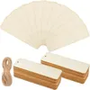 50 Stück große Holz-Lesezeichen-Rohlinge, 15,2 x 5,1 cm, Holz-Lesezeichen, unvollendete Holz-Geschenkanhänger mit 39,4 Fuß/12 m Kordel-Lesezeichen