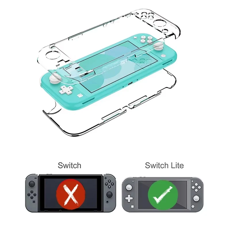 Schutzhülle für kompatible Switch Lite-Spielekonsole, transparente PC-Kristallschale für Switch Lite Image