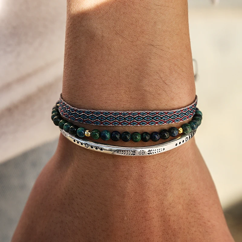 Tibetisches Buddha-Knoten-Seil, 925er Silber vergoldet, Charm-Armband, natürliche Lapislazuli-Perlen, Unisex, Freundschaftsschmuck, Geschenk, Dropshipping