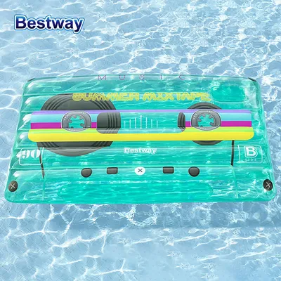 Bestway 43649 1PC 【Not Inflatable Shipping】 Inflatable Floating Pool Chair Bed, Inflatable Float, Inflatable Floating