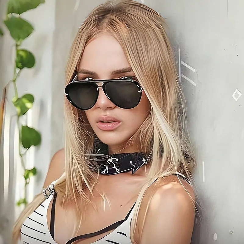 2025 neue Stil 1 STÜCK Große Rahmen Kröte Sonnenbrille Retro Stil Ins Straßenfotografie Übertriebene Hip Hop Sonnenbrille