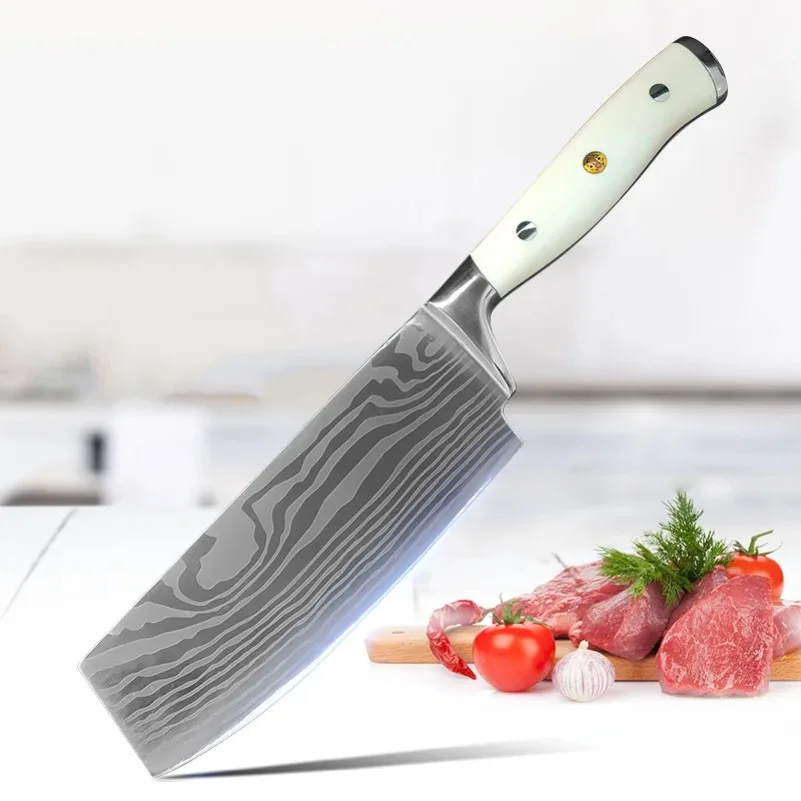 Damaskus Messer Chef Grill Ausbeinen Obst Utility Messer Harz Griff Hackmesser Fleisch Schneiden Gemüse Küchenmesser Schälmesser Image