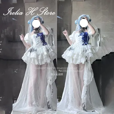 Irelia H Store Graves von Path to Nowhere Graves Cosplay Kostüm Damen Zombie Bride Outfit Kleider Party Image
