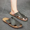 Große Herren Sommer Leder Sandalen Hausschuhe Weiche Sandalen Herren Römische Bequeme Outdoor Wanderschuhe 38-48