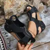 2022 sommer Schuhe Plattform Keil Sandalen für Frauen Gummi Sohle Schnalle Peep Toe Elegante frauen Schuhe Große Größe 43
