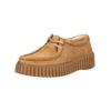 Schnürschuh CLARKS "Clarks Halbschuhe Nubukleder", Damen, Gr. 41, braun (tan), Nubukleder, casual, Schuhe