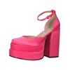 Plateaupumps STEVE MADDEN "STEVE MADDEN Pumps Textil", Damen, Gr. 39, pink, Textil, casual, Schuhe