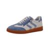 Sneaker MARCO TOZZI "Marco Tozzi Sneaker Lederimitat/Textil", Damen, Gr. 39, blau (weiß, blau), Lederimitat, Textil, casual, Schuhe