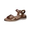 Riemchensandale CAPRICE "Caprice Sandalen Leder", Damen, Gr. 36, grau (taupe), Leder, casual, Schuhe