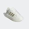 Sneaker ADIDAS SPORTSWEAR "GRAND COURT PLATFORM", Gr. 38,5, core weiß, gold metallic, sanftes weiß, Synthetik, sportlich, Schuhe, Design auf den Spuren des adidas Superstar
