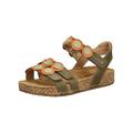 Riemchensandale JOSEF SEIBEL "Josef Seibel Sandalen Leder", Damen, Gr. 41, grün (olive), Leder, casual, Schuhe