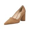 Pumps HÖGL "Högl Pumps Veloursleder", Damen, Gr. 38,5, braun (nougat), Veloursleder, casual, Schuhe