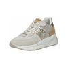 Sneaker NERO GIARDINI "Nero Giardini Sneaker Leder/Textil", Damen, Gr. 37, weiß (weiß, beige), Leder, Textil, casual, Schuhe