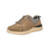 Schnürschuh JOSEF SEIBEL "Josef Seibel Halbschuhe Leder/Textil", Herren, Gr. 42, beige (sand), Leder, Textil, casual, Schuhe