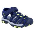Sandale RICHTER "Boulder WMS: mittel", Kinder, Gr. 34, nautical, blau, n.lime, Textil, kontrastfarbene Details, sportlich, Schuhe, Wassersandale mit robuster Zehenpartie, Größenschablone zum Download