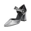 Pumps PAUL GREEN "Paul Green Pumps Leder", Damen, Gr. 38,5, silber (metallic silber), Leder, casual, Schuhe