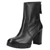 High-Heel-Stiefelette PAUL GREEN "Paul Green Stiefelette Glattleder", Damen, Gr. 37, schwarz, Glattleder, casual, Schuhe