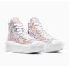 Sneaker CONVERSE "CHUCK TAYLOR ALL STAR MOVE PLATFORM MINI FLOWERS", Gr. 41,5, weiß, cactus bud, Textil, sportlich, Schuhe