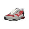 Sneaker NAPAPIJRI "Napapijri Sneaker Leder/Textil", Gr. 43, rot (grau, rot), Leder, Textil, casual, Schuhe