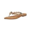 Zehentrenner LAZAMANI "Lazamani Zehensteg Leder", Damen, Gr. 42, gold, Leder, casual, Schuhe