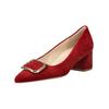 Pumps HÖGL "Högl Pumps Leder", Damen, Gr. 39, rot (weinrot), Leder, casual, Schuhe