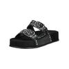 Pantolette PAUL GREEN "Paul Green Pantoletten Lederimitat", Damen, Gr. 38, schwarz (schwarz, silber), Lederimitat, casual, Schuhe