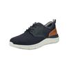 Schnürschuh JOSEF SEIBEL "Josef Seibel Halbschuhe Leder/Textil", Herren, Gr. 43, blau, Leder, Textil, casual, Schuhe