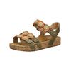 Riemchensandale JOSEF SEIBEL "Josef Seibel Sandalen Leder", Damen, Gr. 38, grün (olive), Leder, casual, Schuhe
